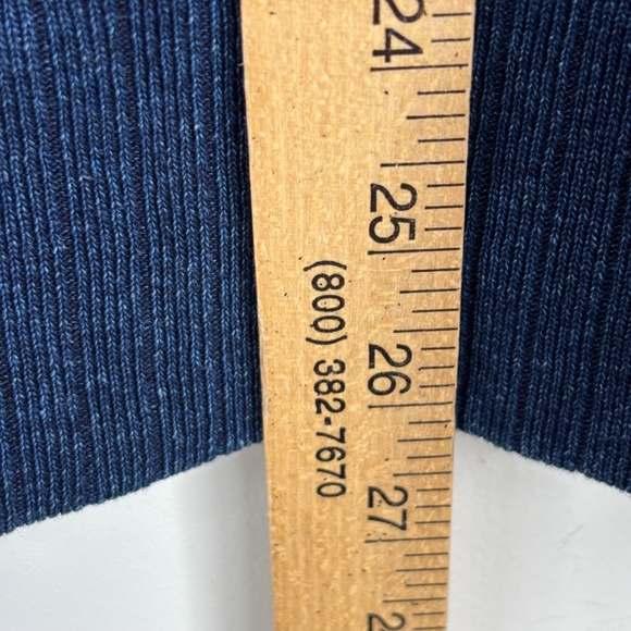 OOBE Shawl Collar Cardigan Sweater S Elbow Patch Indigo Academia Made in Canada - Picture 8 of 11